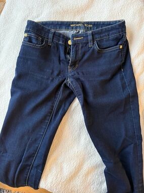 Michael Kors Women's Dark Blue Stretch Jeans